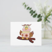 niedliche Uhu Postkarte (Stehend Vorderseite)