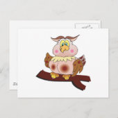 niedliche Uhu Postkarte (Vorne/Hinten)