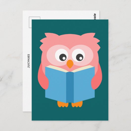 Niedliche Uhu Postkarte (Vorne/Hinten)