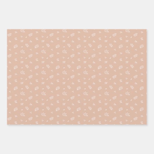 Niedliche Uhus in Erdtönen Geschenkpapier Set (Vorderseite 2)