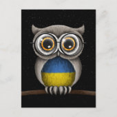 Niedliche ukrainische Flaggenschale mit Brille Postkarte (Vorderseite)