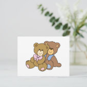 Niedliche umarmende Friendbären Postkarte (Stehend Vorderseite)
