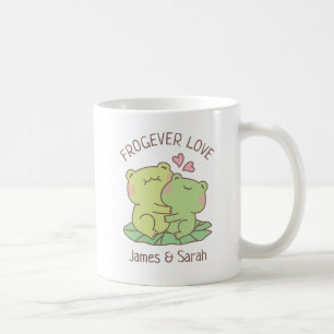 Niedliche umarmende Frösche Frogever Liebe Valent Kaffeetasse