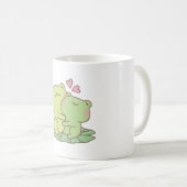 Niedliche umarmte Frösche in Liebe Kaffeetasse (VorderseiteRechts)