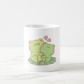 Niedliche umarmte Frösche in Liebe Kaffeetasse (Mittel)