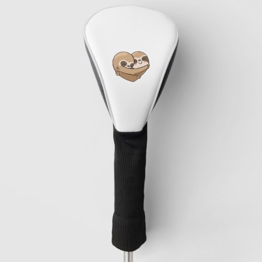Niedliche Umarmung Faulpelz-Liebhaber Golf Headcover (Vorderseite)