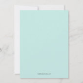 Niedliche Umbrella & Blue Bird Boy Baby Dusche Einladung (Rückseite)