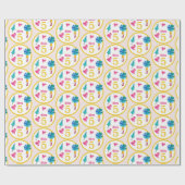 Niedliche Umbrella Girl Geschenkpapier (Flach)