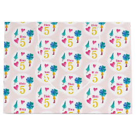 Niedliche Umbrella Girl Große Geschenktüte