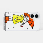 Niedliche Umbrella Girl iPhone Case 🌧️ ✨ iPhone 16 Hülle (Rückseite (Horizontal))