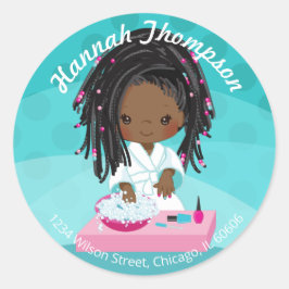 Niedliche Umschlag Aufkleber von Afroamerikanern W