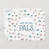 Niedliche Umschläge - Lehrer für Pen Pals Postkarte (Vorne/Hinten)