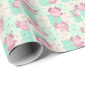 Niedliche und adorable Axolotl Geschenkpapier (Rolleneckpunkt)