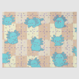 Niedliche und adorable Axolotl Seidenpapier