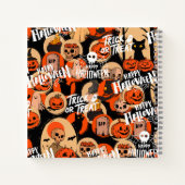 Niedliche und Beängstigende Halloween-Spooky-Ville Notizblock (Rückseite)