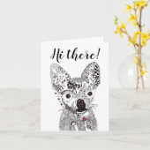 Niedliche und bezaubernde Chihuahua-Grußkarte Karte (Gelbe Blume)