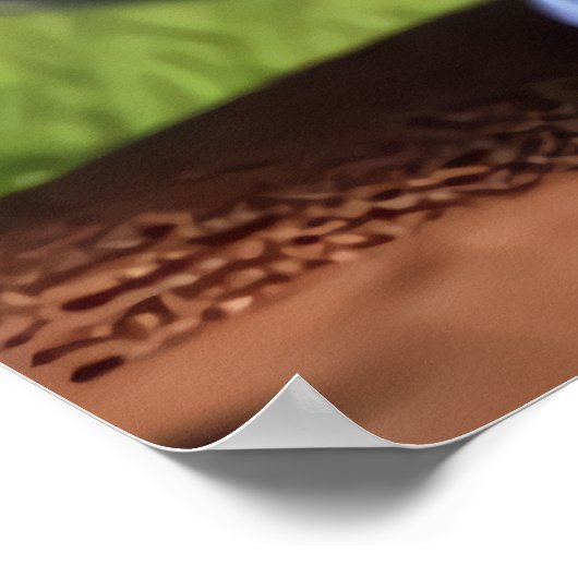 Niedliche und bezaubernde Kaninchen-Zebra-Hybride  Poster (Ecke)