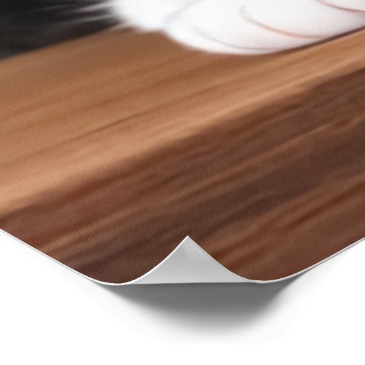 Niedliche und bezaubernde Katze in gelbem Hut | Ar Poster (Ecke)