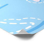 Niedliche und bezaubernde Pastellmondsterne | Poster (Ecke)