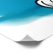 Niedliche und bezaubernde Schwarz-weiße Orangenkat Poster (Ecke)