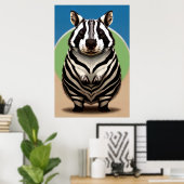 Niedliche und bezaubernde Zebra-Hybride | Art der Poster (Heimbüro)