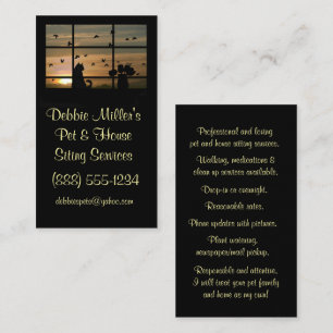 Niedliche und Blume im Zuhause-Haus und im Haustie Visitenkarte