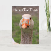 Niedliche und bossy Goose werden gut Karte (Vorderseite)