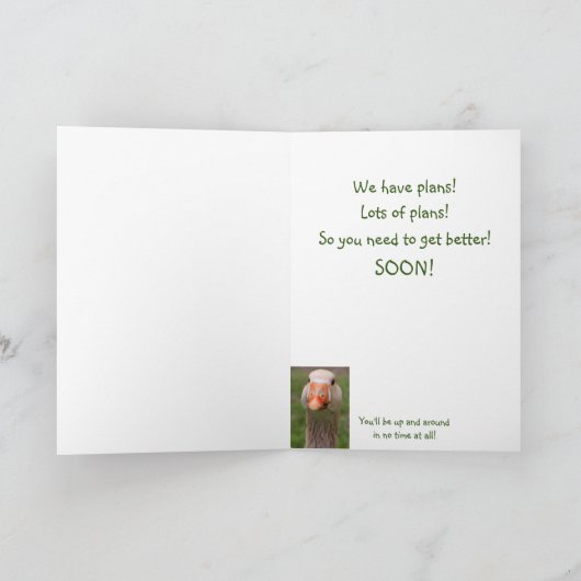 Niedliche und bossy Goose werden gut Karte (Innenseite)