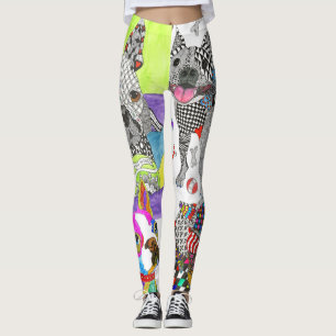 Niedliche und bunte Boston-Terrier-Leggings Leggings
