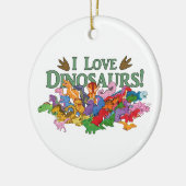 Niedliche und bunte Dinosaurier Keramik Ornament (Links)