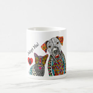Niedliche und bunte Hunde-und Katzen-Tasse Kaffeetasse