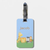 Niedliche und bunte Safari-Tiere Gepäckanhänger (Rückseite vertikal)