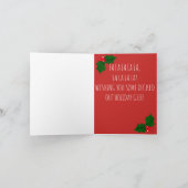 Niedliche und bunte Weihnachtslama-Gruß-Karte Karte (Innenseite)