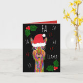 Niedliche und bunte Weihnachtslama-Gruß-Karte Karte (Gelbe Blume)