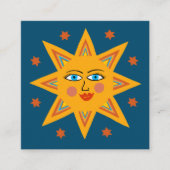 Niedliche und charmante Sonne Quadratische Visitenkarte (Vorderseite)