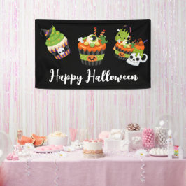 Niedliche und cremefarbene Halloween-Leckereien Banner
