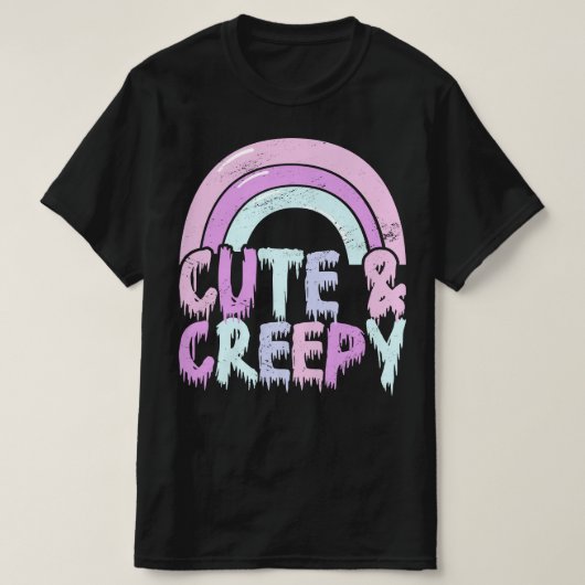 Niedliche und cremefarbene Pastel Goth Tropfen T-Shirt (Design vorne)