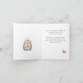 Niedliche und einfache Aquarellkarte Igel Geburtst Karte (Innenseite)