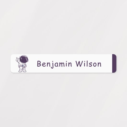Niedliche und einfache Astronautenkids-Labels Etiketten (Design 1)