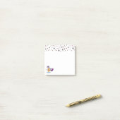 Niedliche und einfache Blumenharmonika in Raincoat Post-it Klebezettel (Auf Schreibtisch)