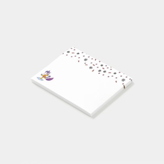 Niedliche und einfache Blumenharmonika in Raincoat Post-it Klebezettel (angewinkelt)