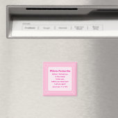 Niedliche und einfache hellrosa Kinderdusche Magnet (In Situ (Geschirrspüler))