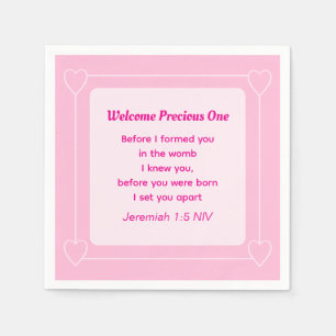 Niedliche und einfache hellrosa Kinderdusche Serviette