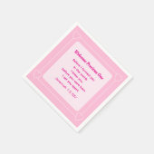 Niedliche und einfache hellrosa Kinderdusche Serviette (Ecke)