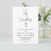 Niedliche und einfache Hochzeit Einladung (Stehend Vorderseite)