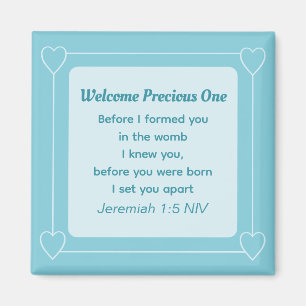 Niedliche und einfache Light Blue Babydusche Magnet