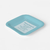 Niedliche und einfache Light Blue Babydusche Pappteller (Gewinkelt)