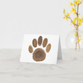 Niedliche und einfache Paw Print BLANK Karte (Gelbe Blume)