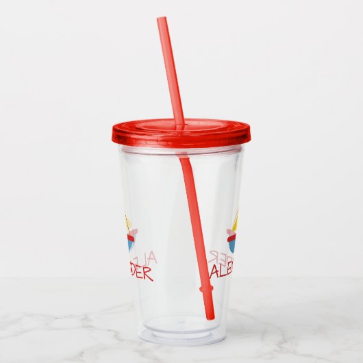 Niedliche und einfache Toy Sailboote Personalisier Acryltrinkbecher (Links)