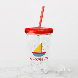 Niedliche und einfache Toy Sailboote Personalisier Acryltrinkbecher